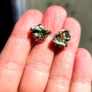 Bismuth NATURAL sterling stud earrings